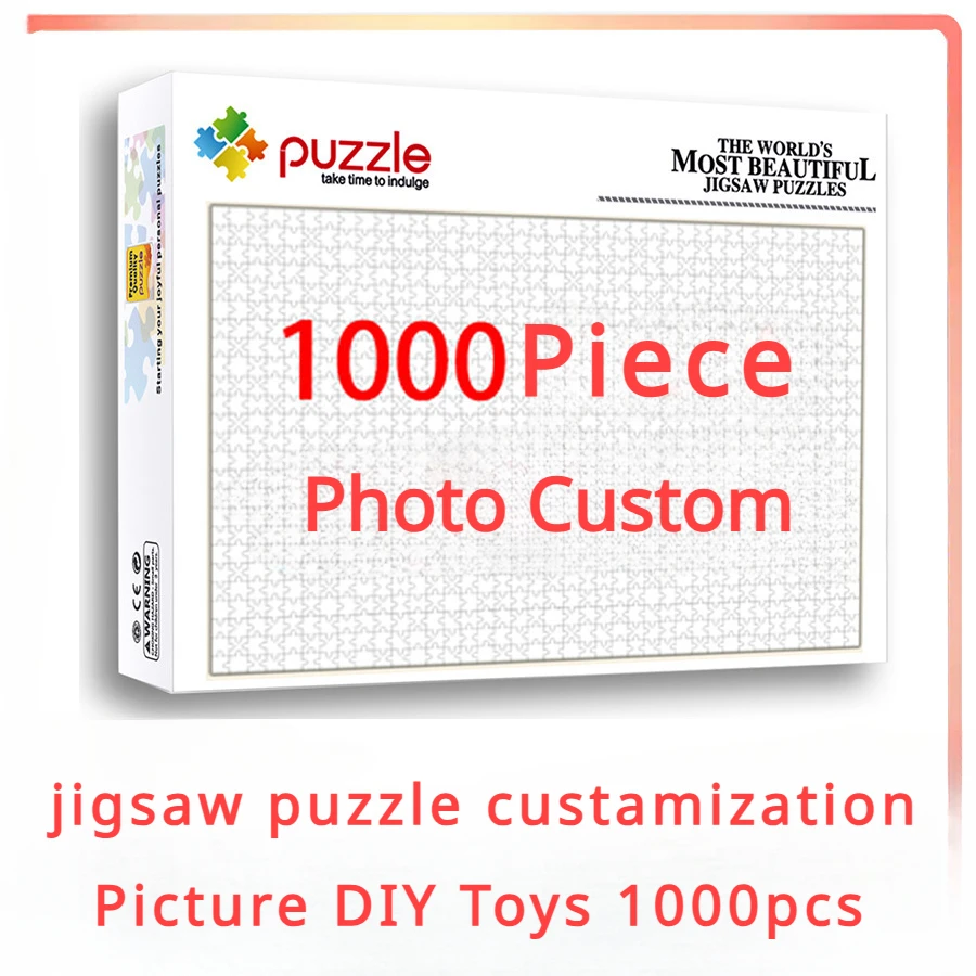 White Card Paper 1000 Piece Jigsaw Puzzle Customized Pictures Photo Custom Personalized DIY Toys for Kids Adults Collectible