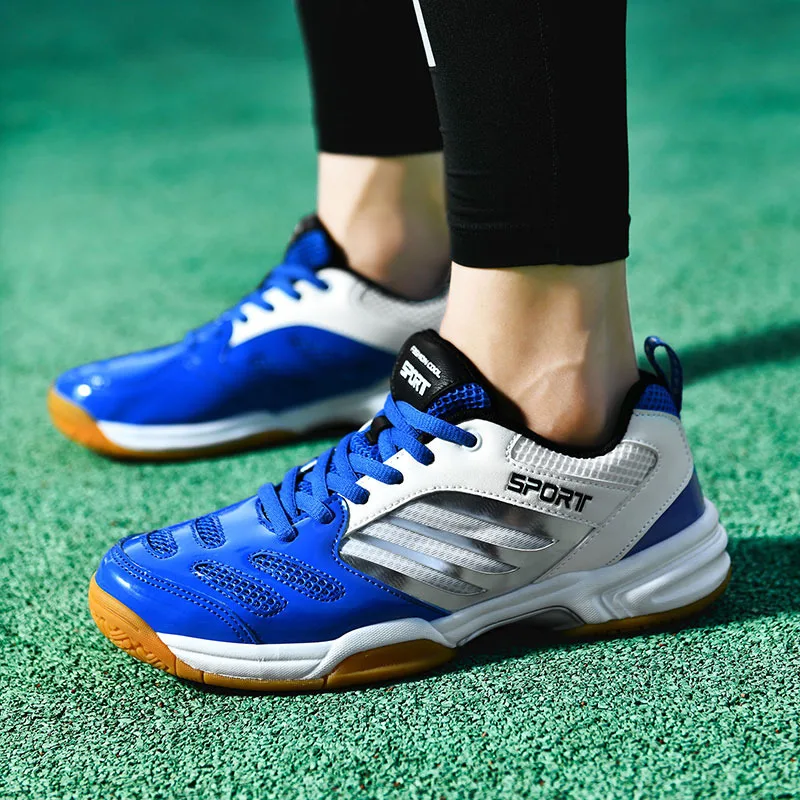 New Blue Men's Tennis Shoes Large Size 38-48 Low Cut Male Badminton Shoes Breathable Non-Slip Men Training Sneakers Tennis Homme