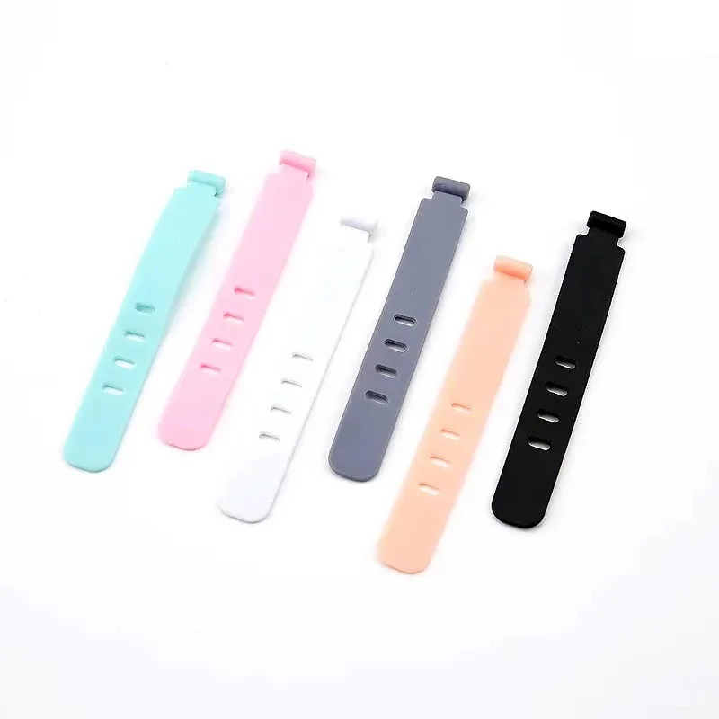 20/PCS Cable Organizer Ties Clip Charger Cord Management Silicone Wire Manager Mouse Earphone Holder Data Line Winder Straps image 5