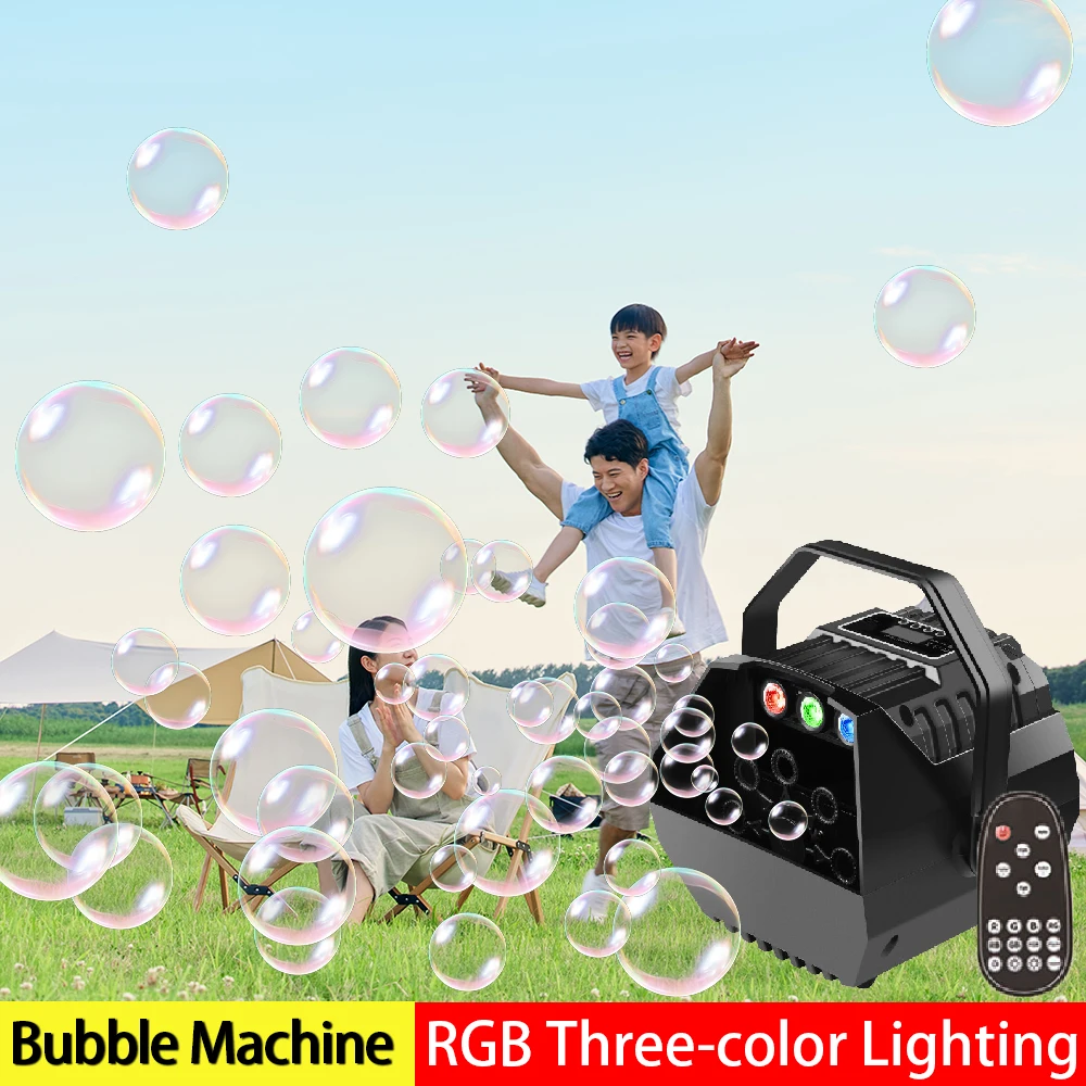 

RGB LED Bubble Machine with Remote Control for Weddings Festivals DJ Parties Bubble Machine Automatic New Model Bubble Machine
