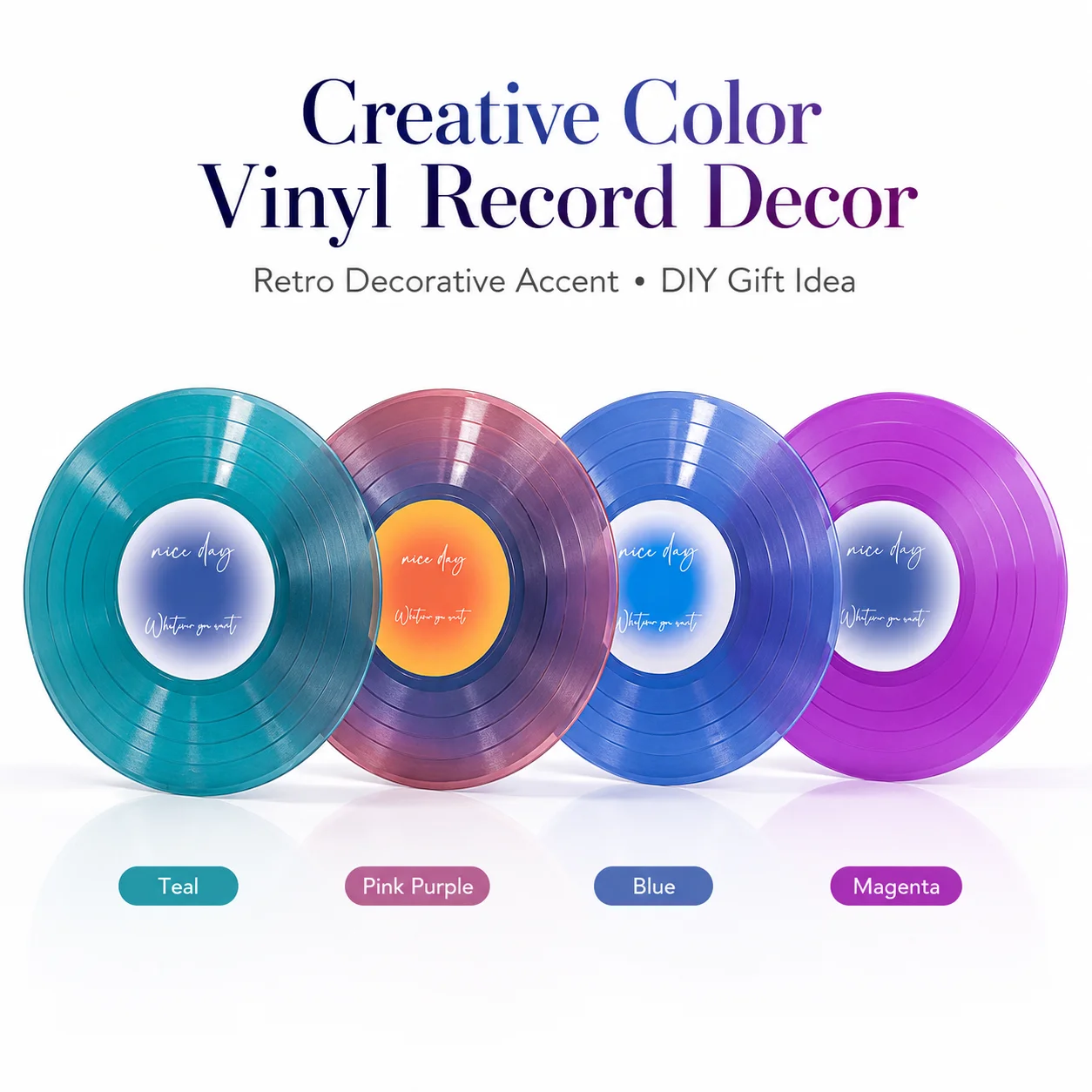 Kreative Farbige Schallplatten, Wohnzimmer- und Arbeitszimmer-Dekorationen, DIY Retro und Nostalgische Schallplatten-Imitationen als Geschenke