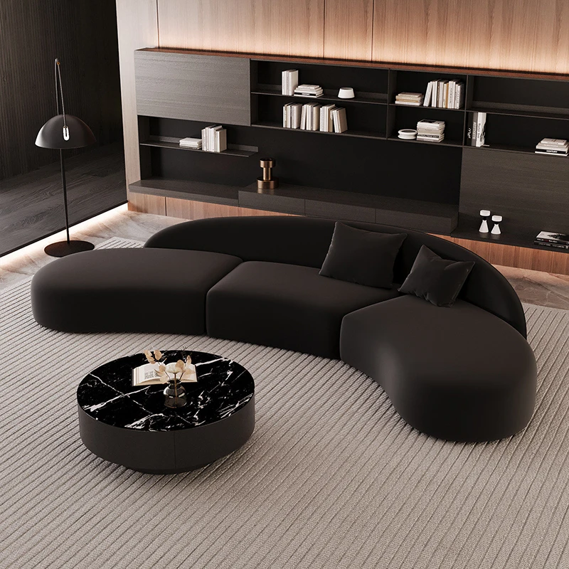 

Modern Semi-Circular Arc Sofa Nordic Luxury Designer Reception Sofa for Clothing Stores Beauty Salons Offices Rest Areas FYSS