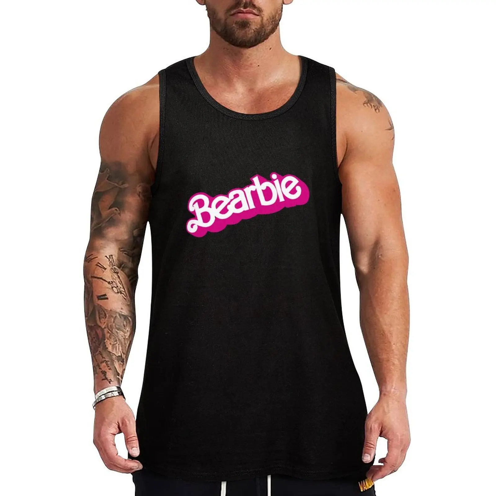 Bearbie Gay Bear Fun Logo Tank Top sleeveless tshirts for men gym t-shirts