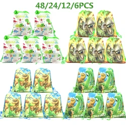 Dinosaur Birthday Party Decorations Bag Drawstring  Bags Candy Pocket Baby Shower Party Supplies Children Backpack School Bags