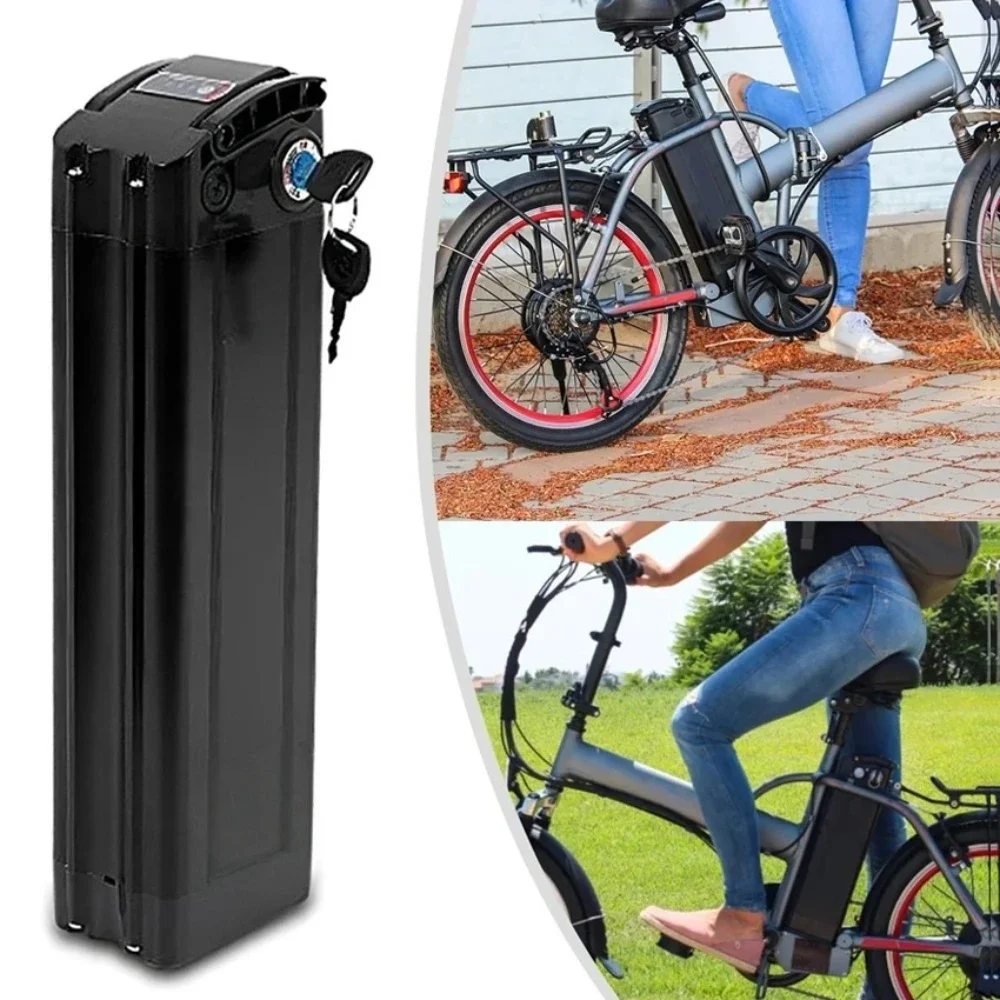High Capacity 36V 48V Silver Fish 18650 Battery 12-25Ah Built-in BMS Fit Bafang 250W-1000W Motor Kit Complete With 2A Charger .