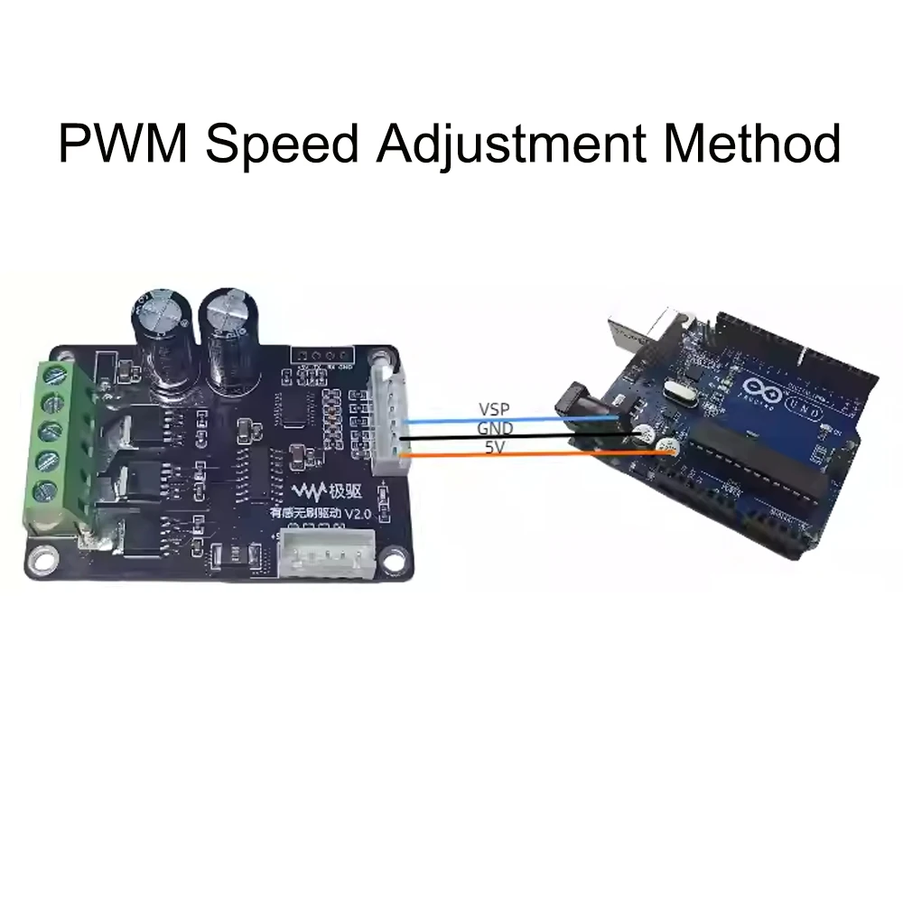 

DC5V-40V BLDC 200W Max with Hall Three-phase Brushless Motor Drive Module Control Board PWM/0-5V Analog Speed Adjustment Driver