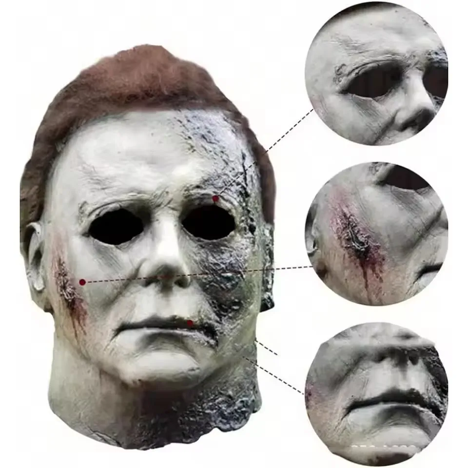 Máscara de Disfraz de Terror, Máscara Realista de Michael Myers, Máscara Creativa de Asesino, Máscaras de Látex para Halloween, Cosplay