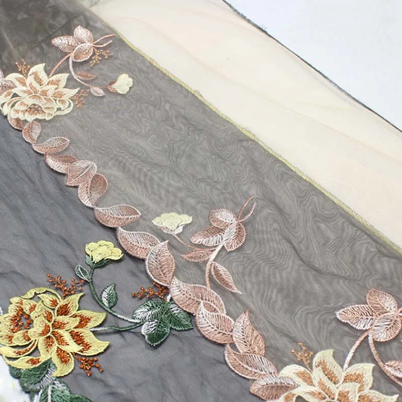 

35Yards Polyester Floral Embroidery Lace Trim DIY Craft Sewing Supplies Skirt Hem Decoration Accessories Wedding Lace