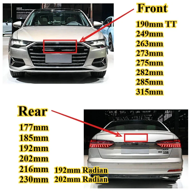 Car 4 Ring LOGO Hood Front Bonnet Grill Rear Trunk Emblem Logo Badge Sticker Decal For A1 A3 A4 A5 A6 A7 Q2 Q3 Q5 Q7 Q8 TT