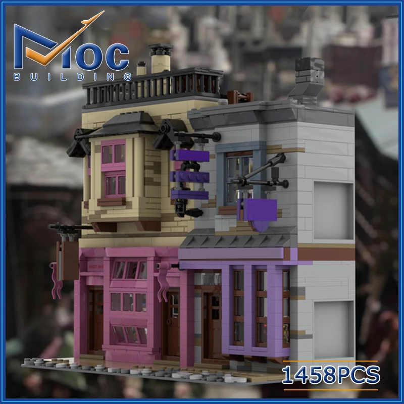 Classic Movie MOC Sugarplum’s Sweet Shop Mr Mullpepper’s Apoth Building Block Castle Model DIY Assembly Brick Toy For Children