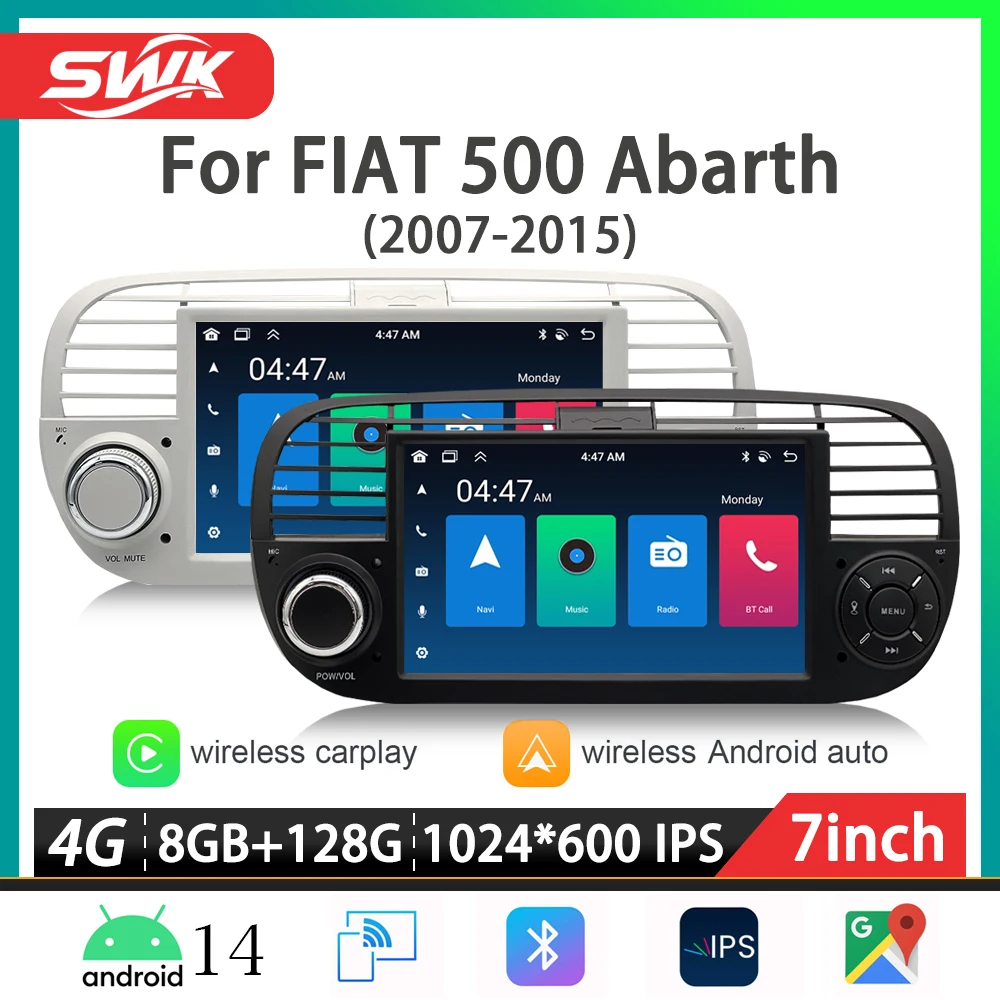 For Fiat 500 2007-2…