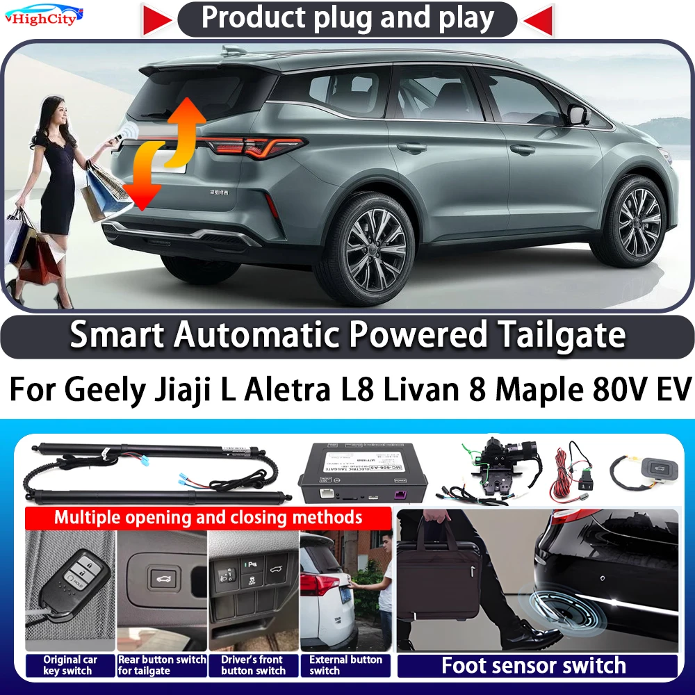 

For Geely Jiaji L Aletra L8 Livan 8 Maple 80V EV OEM Smart Automatic Powered Tailgate Key Lift Close Kit Electric Power Tailgate