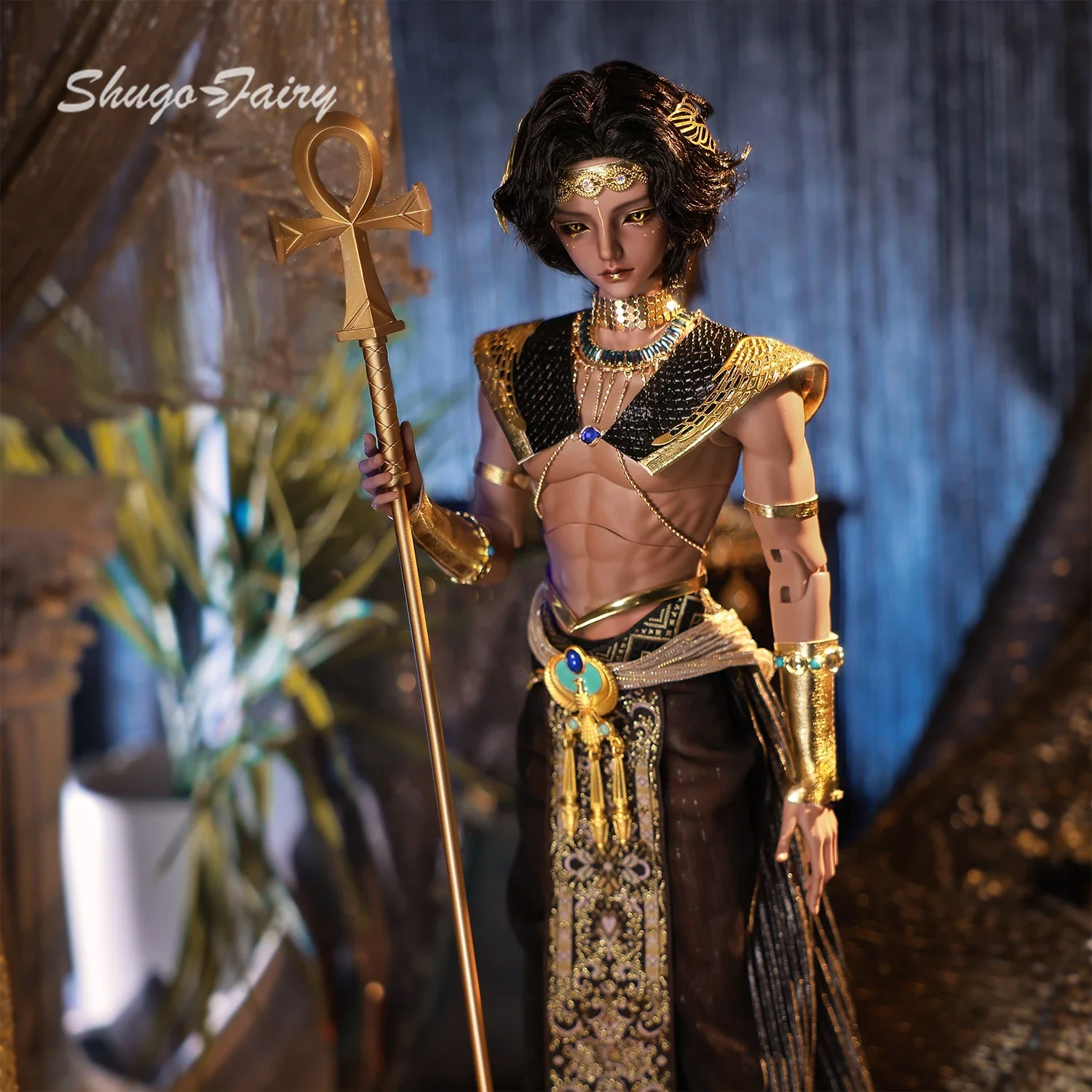 

1/4 BJD Кукла Morty E Древний Египетский Ra Deity Полный комплект с костюмным париком и фигуркой из смолы Коллекция Nine Gods Shugafairy
