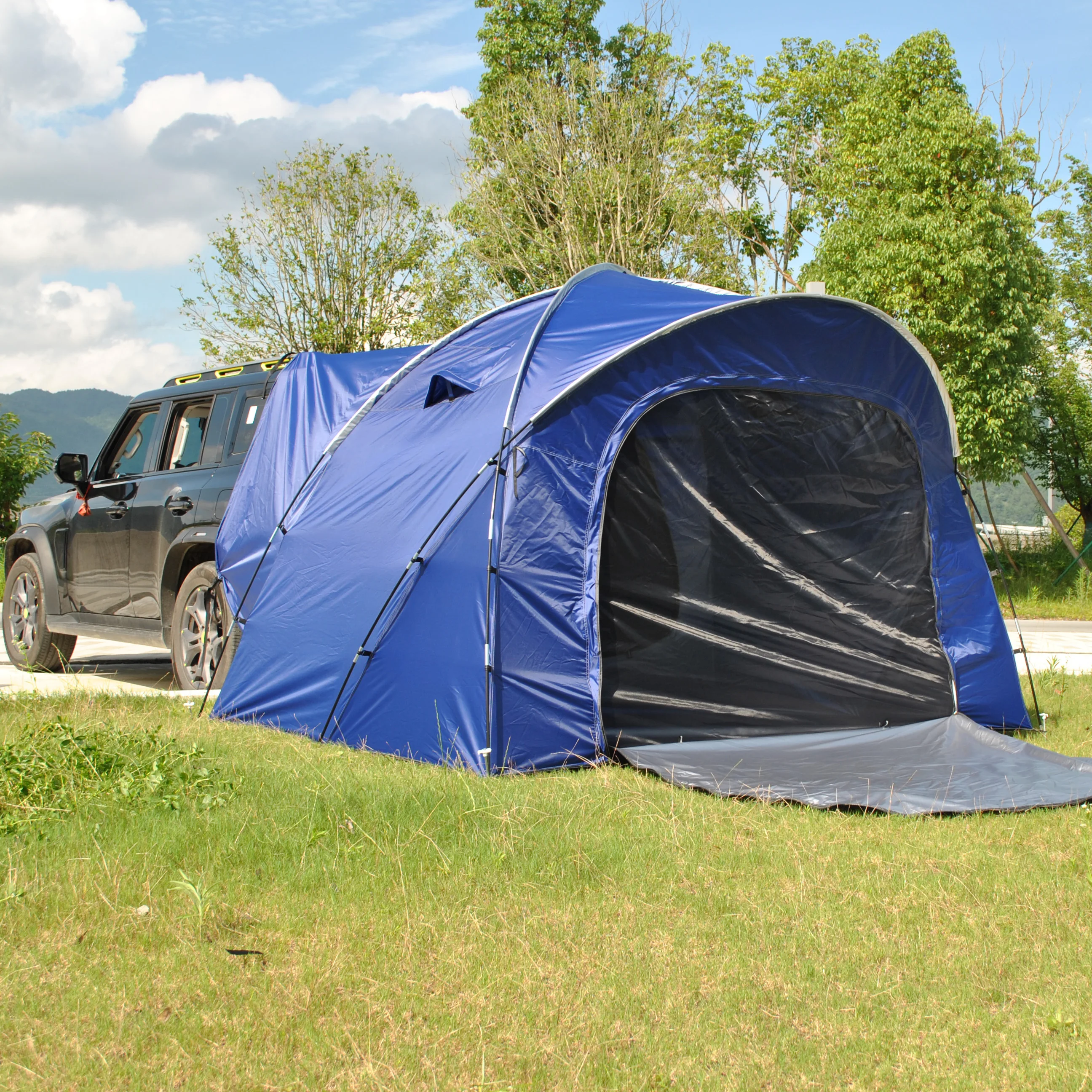 5 Person SUV Tent Weather Resistant Portable for Car SUV Van Camping, Includes Rainfly and Storage Bag