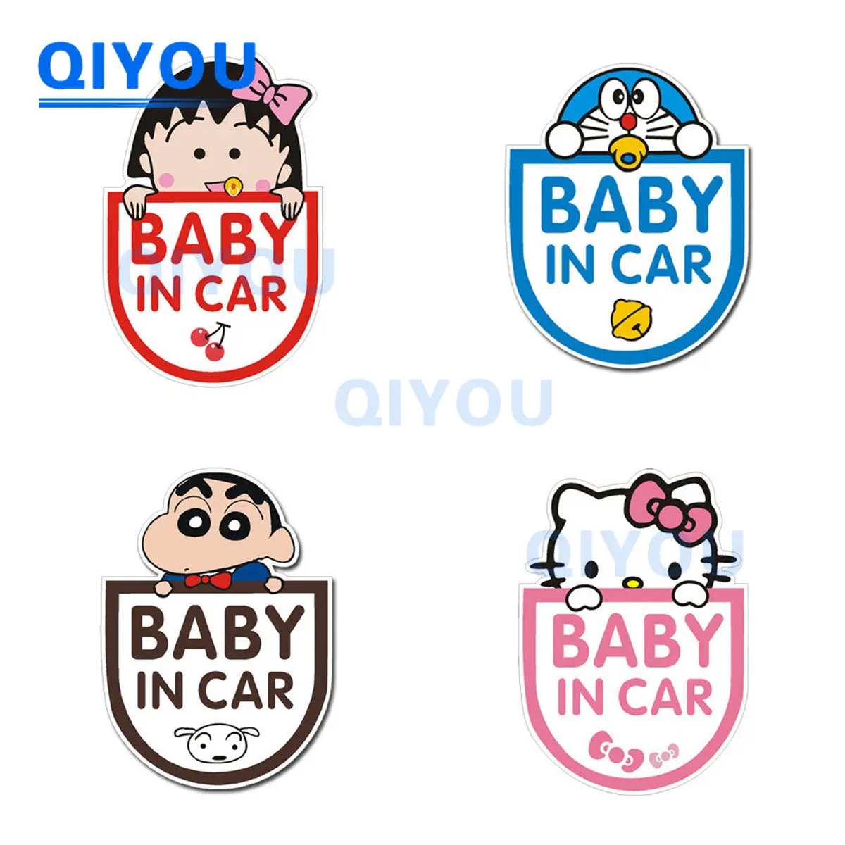 

High Quality Baby In Car Reflective Mechanical Cat Car Stickers Suitable for PVC Decals on Helmet Off-road Vehicle Bod Surfboard