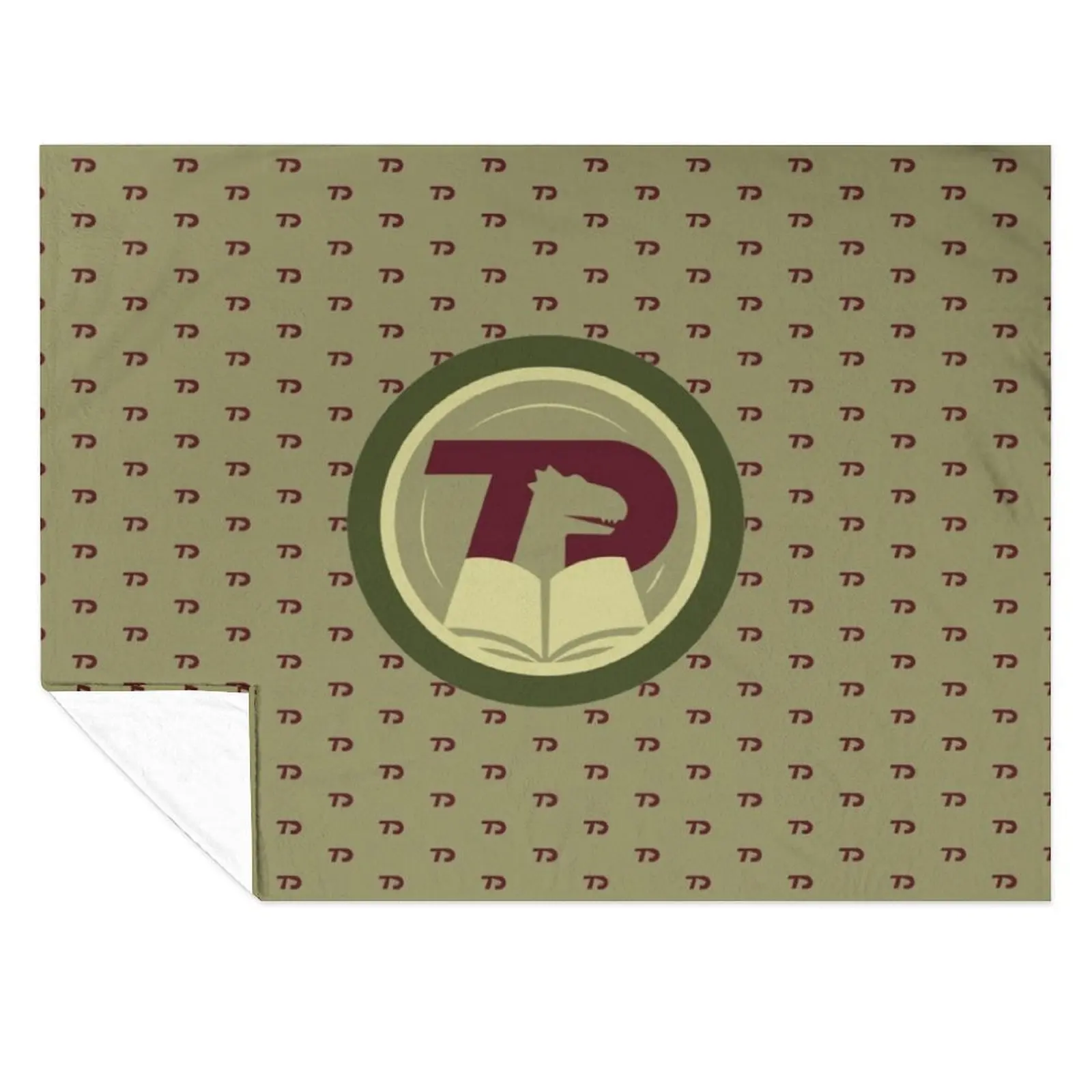 

TD logo with green backdrop Throw Blanket Luxury Designer Decorative Sofas Custom Luxury Blankets