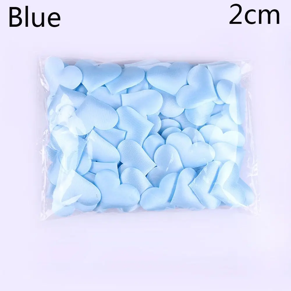 100pcs Beautiful Table Decoration DIY 3D Flower Padded Fabric Wedding Party Love Heart Throwing Rose Petals