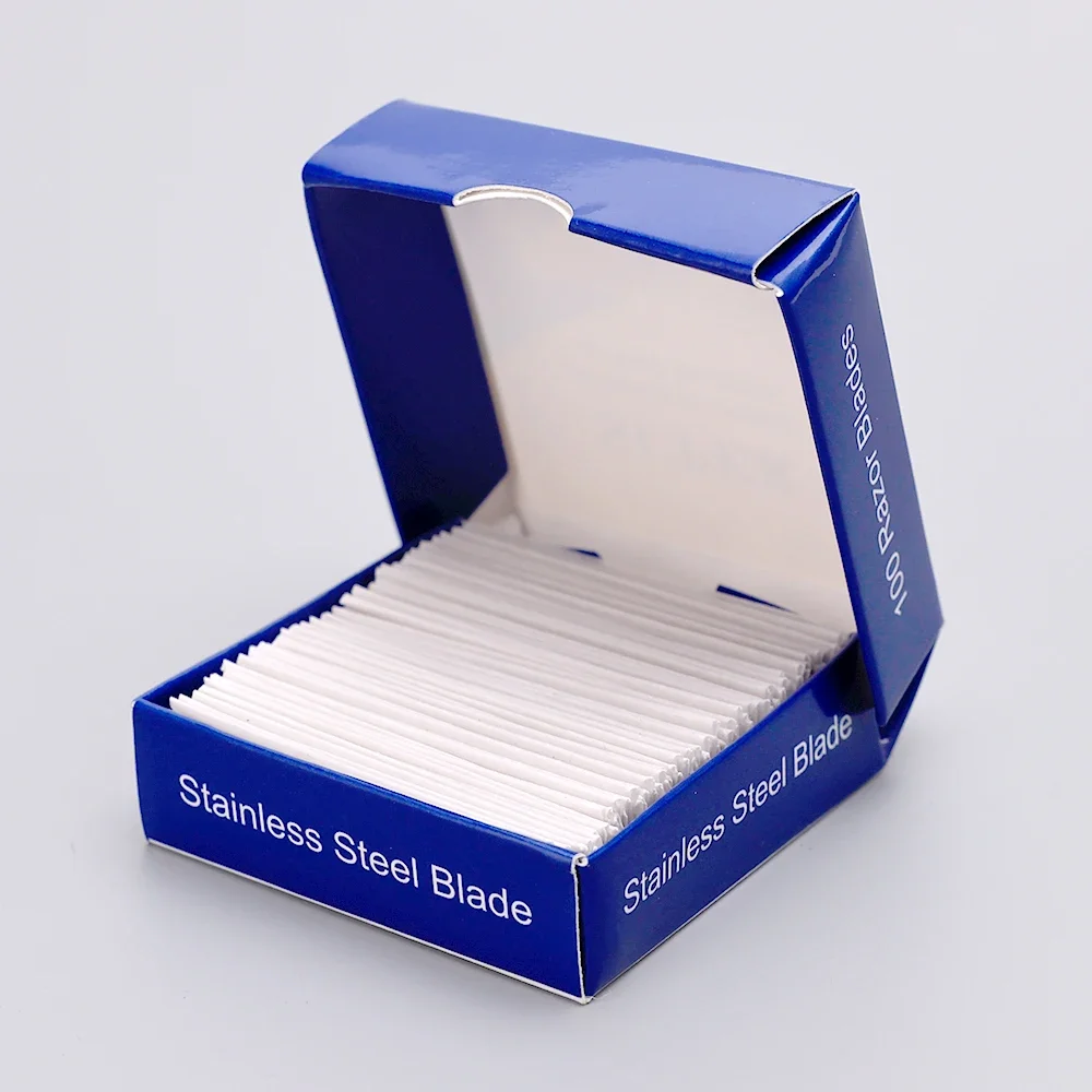 100pcs Razor Blades Stainless Steel Safety Razor Blades For Shaving Razor Replace Men Shaver  Special for Real Hair Wigs