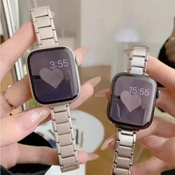 Starlight Steel Chain Band for Apple Watch Series Ultra 8 7 SE 6 5 4 3 49mm Metal Bracelet Strap IWatch 38 40 41mm 42 44 mm 45mm