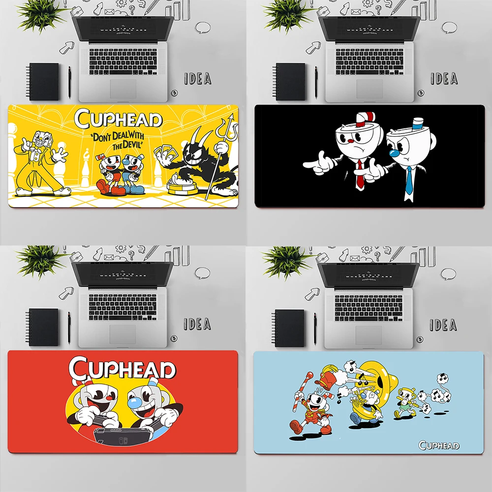 

Cuphead Gaming Mouse Pad Large Mouse Pad PC Gamer Computer Mouse Mat Big Mousepad Silicone Carpet Keyboard Desk Mat Mause Pad