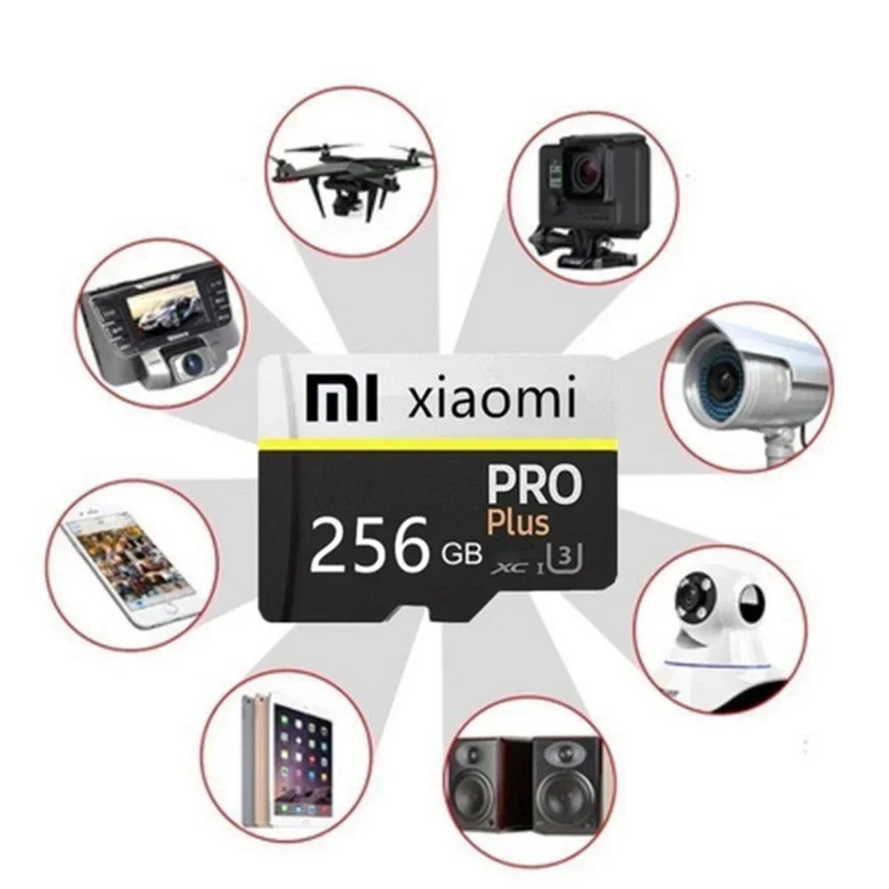 Xiaomi Micro SD Card 256GB 512GB 1TB 2TB Memory Card Class10 TF Card 512GBTF Card Minisd Flash Memory USB Pendrive Free Adapter