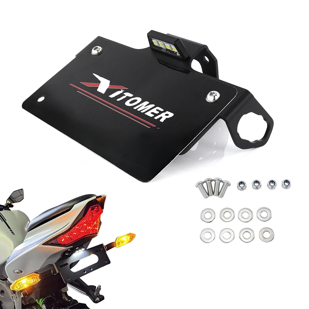 License Plate Frame Holder Bracket Fit For Kawasaki ZX-4RR ZX-4R ZX-4R SE ZX-25R Motorcycle Rear Fender Eliminator Tail Tidy