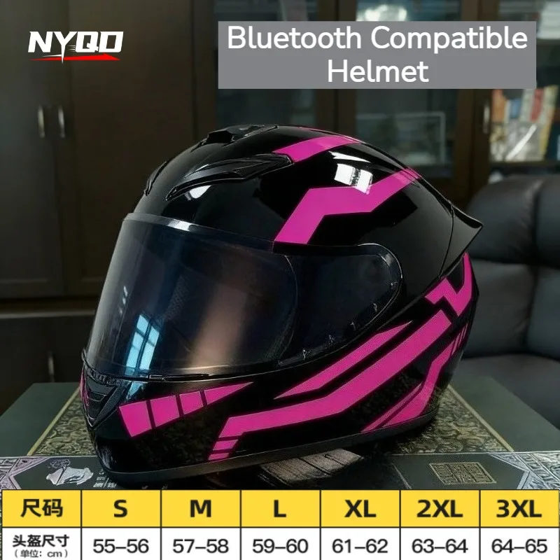 

Motorcycle Helmet Full Face Bluetooth Helmet Men Women Motocross Four Seasons Crash Scooter Motorbike Helmet