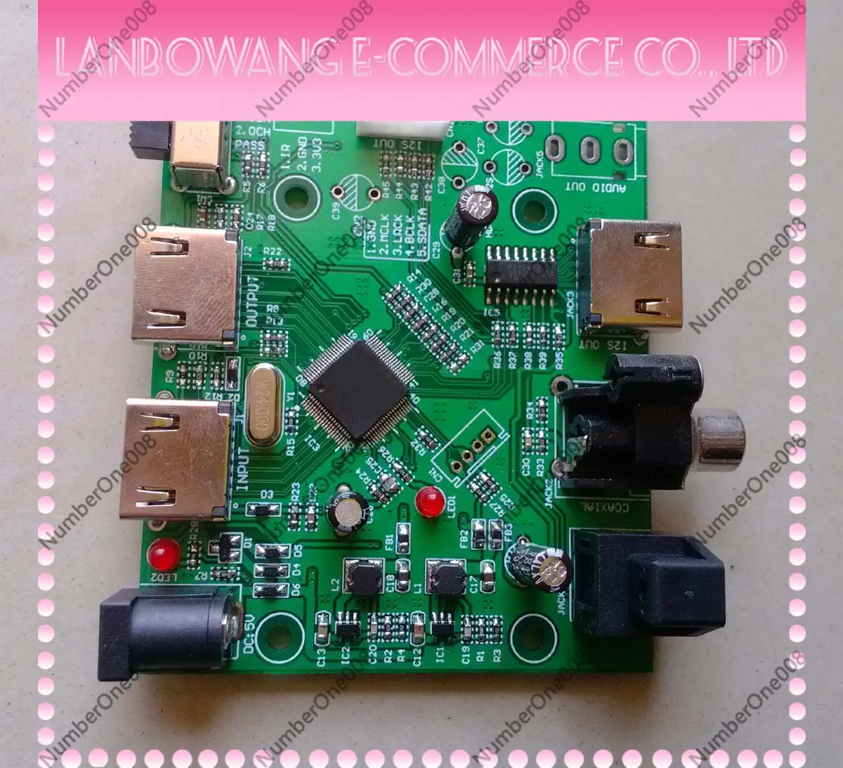 HDMI Audio Extractor, Digital Interface I2S IIS DSD Optical Coaxial Output, HDMI to I2S Decoder Board for DAC HiFi