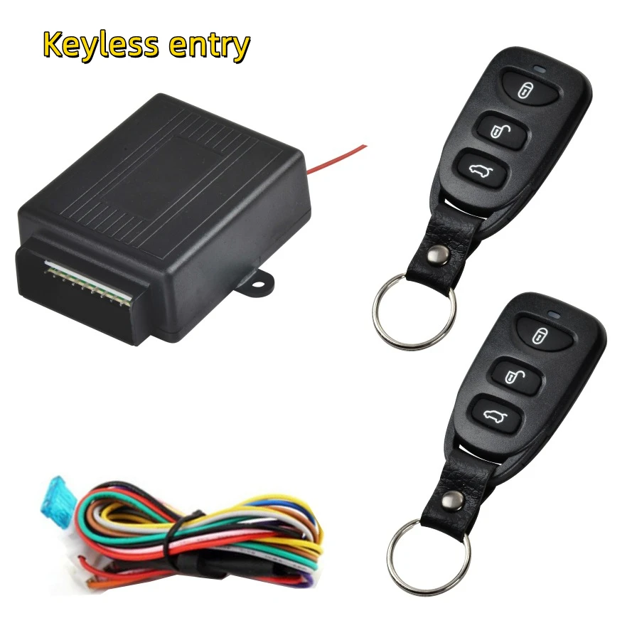 12V Car remote access system, remote unlocking and locking, remote boot opening, with automatic window closing. 