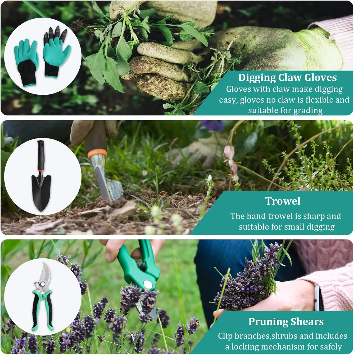 4.5 FT Vertical Garden Planter with 5 Containers, Wheels, and Tools for Outdoor Planting