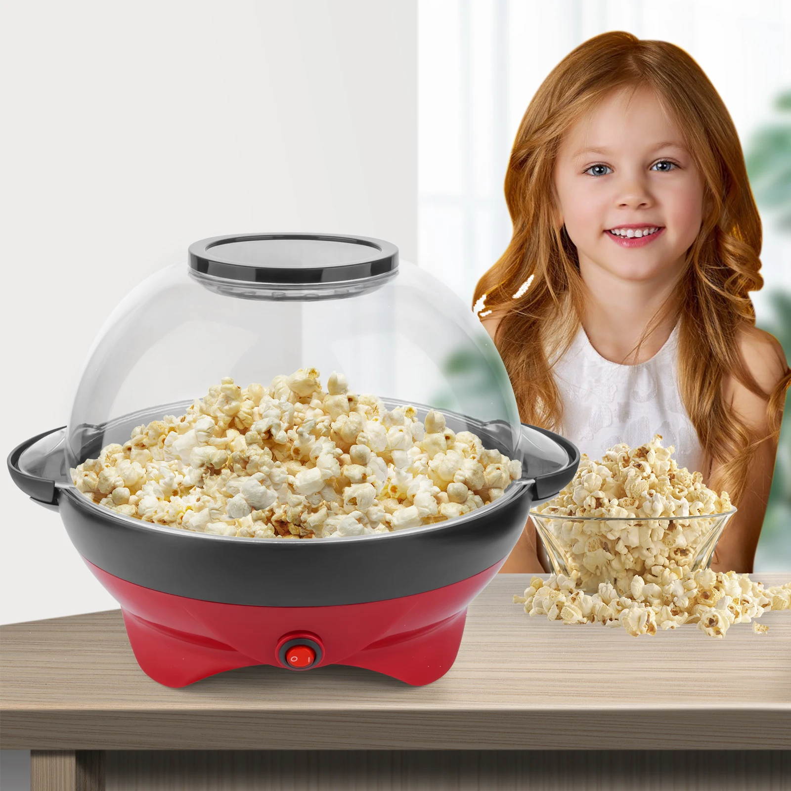 

Small Mini Automatic Gourmet Popcorn Tabletop Popcorn Maker Easy To Operate Popcorn Homemade Machine For Home