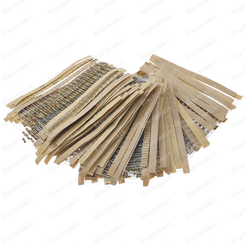 1000 Stks/partij 1/4W Weerstanden Diverse Kit 0.25W Carbon Film Weerstand Set 2.2 Ohm-2.2 M assortiment Weerstand Pakket