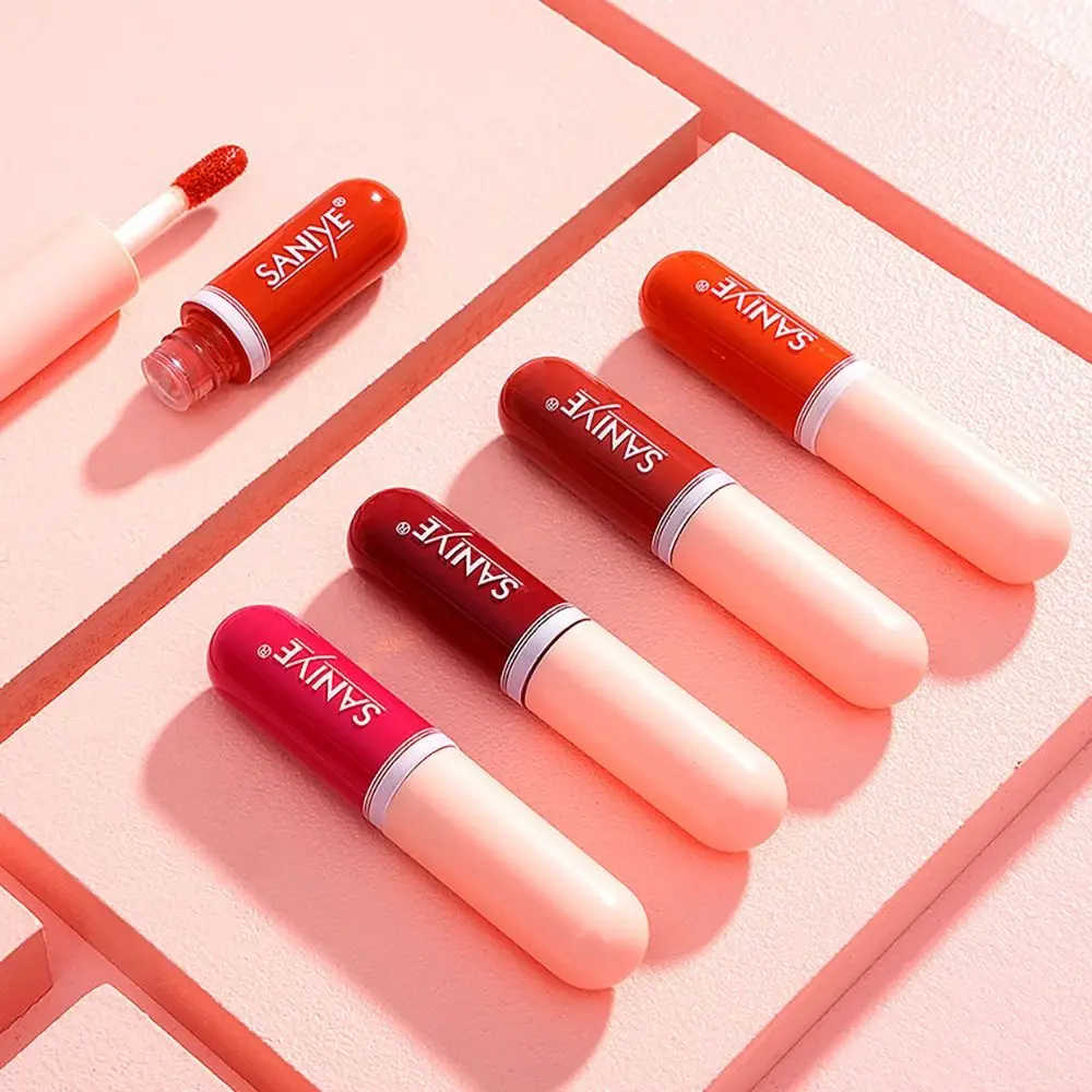 Lip Gloss Matte Lipstick Mini Lip Tint Lips Cosmetic Velvet Waterproof Long-lasting Red Stain Glaze Beauty Make Up