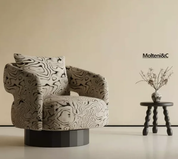 Royal Luxury Solid Wood Comfortable Recliner Leisure Chair Modern Living Room Furniture Wooden Soft Armchair