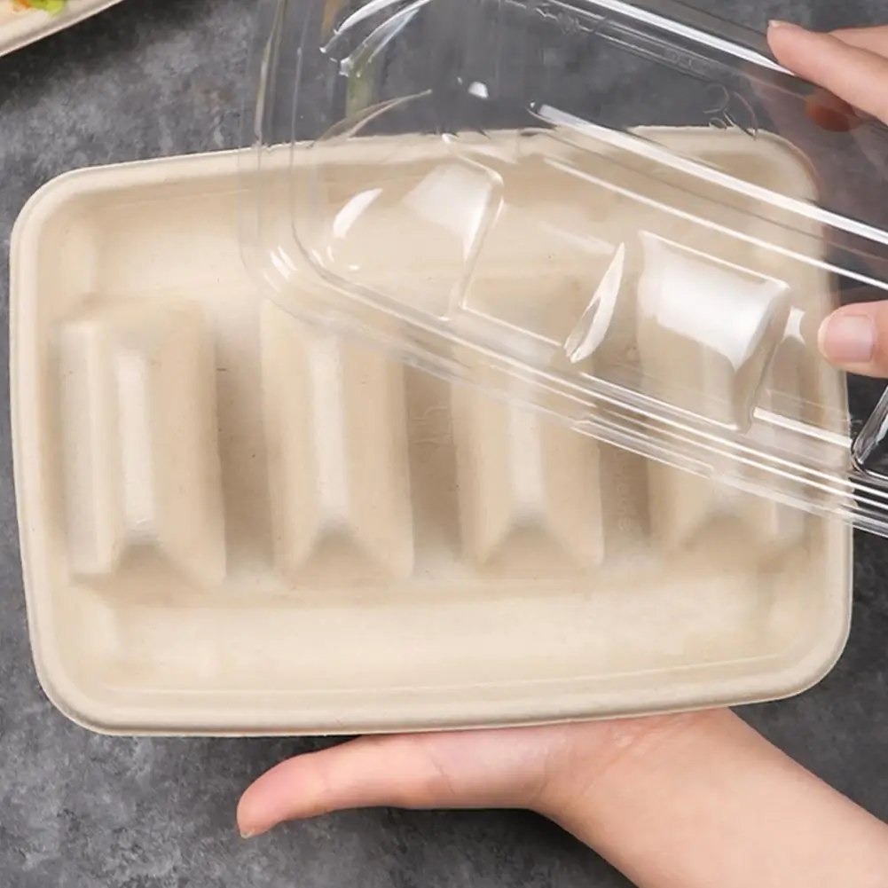 حاملات تاكو للاستعمال مرة واحدة مع فواصل ، حامل صينية ، أطباق تاكو وصديق للصديق ، صندوق تعبئة ، طقم تقديم تاكو للحدث ، 10: 50 #3