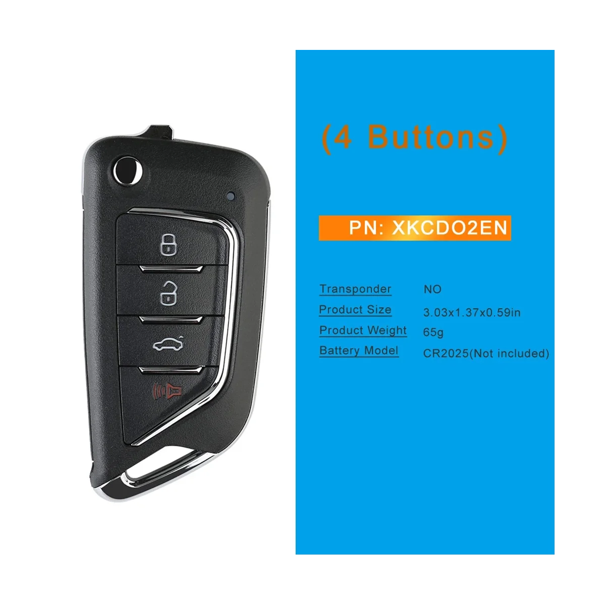 Per Xhorse XKCD02EN Universal Wire Remote Key Fob 4 pulsanti per Cadillac Style per strumento chiave VVDI