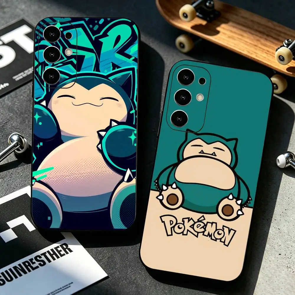 Pokemons S-Snorlax Mens Fave  Phone Case Black Silicone Soft For Samsung S25,S24,S21,S22,S23,S30,Ultra,S20,Plus,Fe,Lite