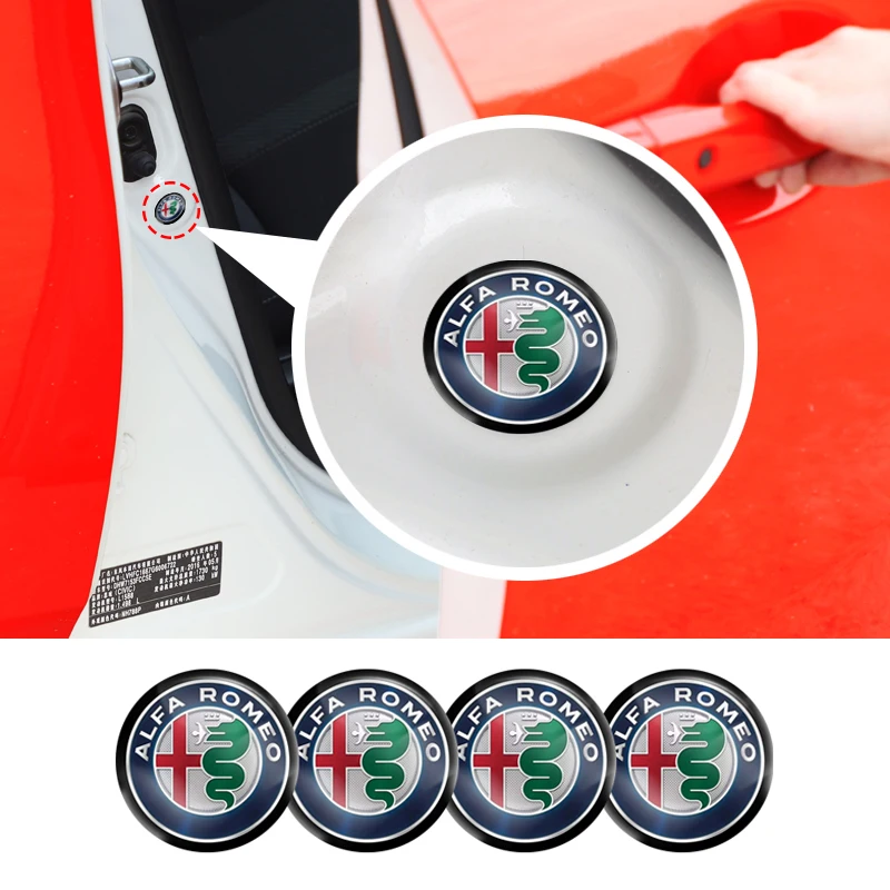 Car Emblem Shock Absorber Gasket Stickers For Alfa Romeo Giulia Stelvio Giulietta 156 159 147 Mito Tonale Brera Disco Volante Sp