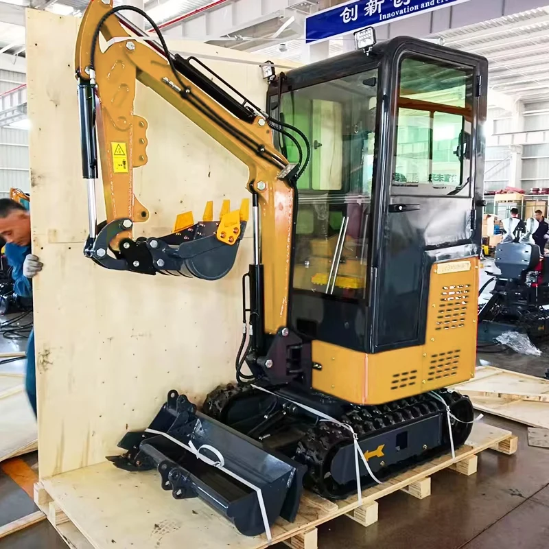 Minigavatore da 2 tonnellate con consegna veloce Escavatore personalizzato con certificazione CE EURO 5 di alta qualità con escavatore a motore Kubota da cabina