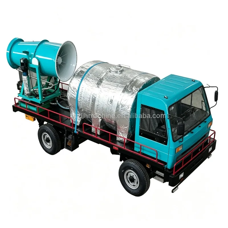 Mobile Trailer Fog Cannon Machine Agricultural Mist Blower 60m Dust Suppression Water Mist Cannon for Irrigation CE Certified