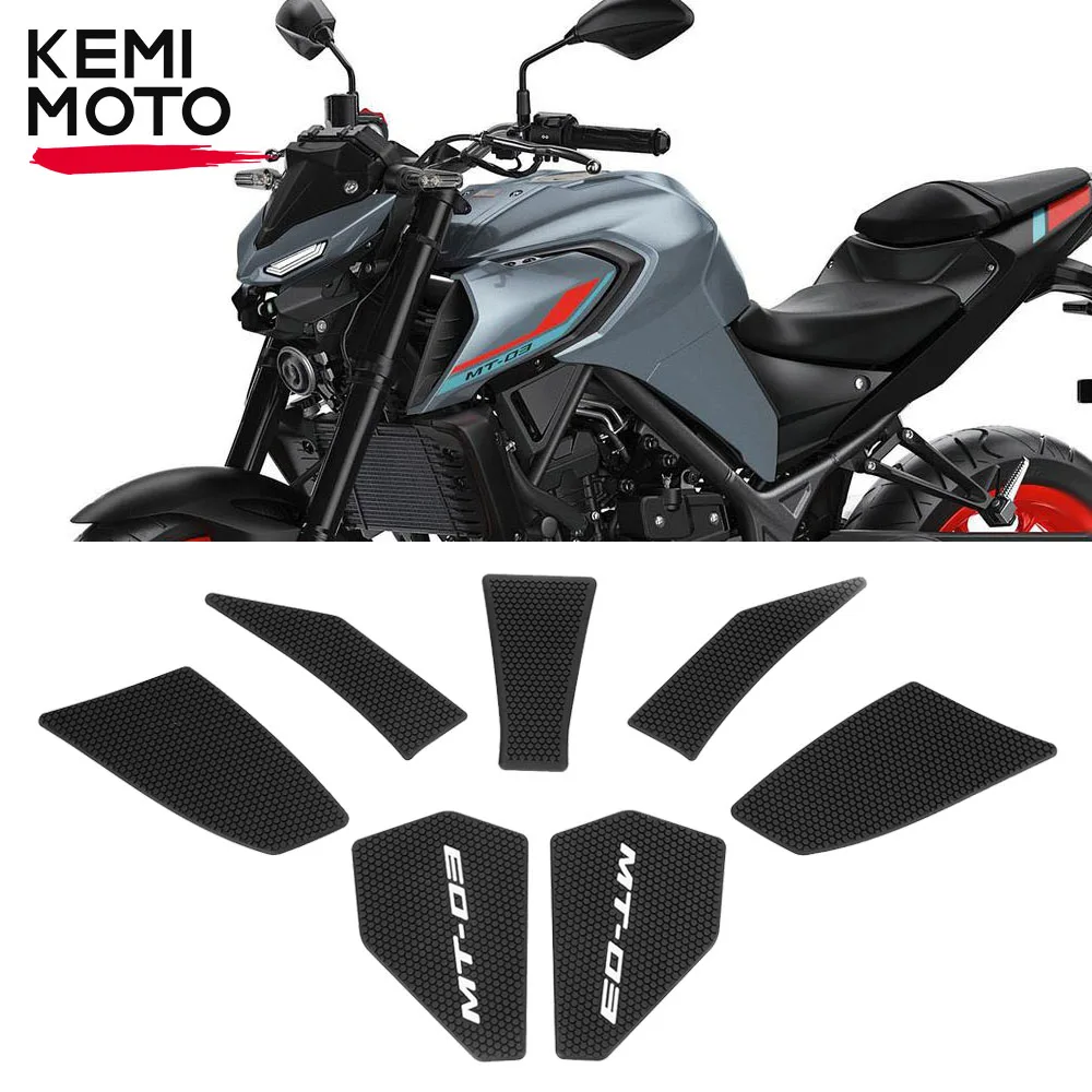 For YAMAHA MT-03 MT03 2021 2022 Motorcycle Side Fuel Tank Pads Protector Stickers Decal Gas Knee Grip Traction Pad Accessories