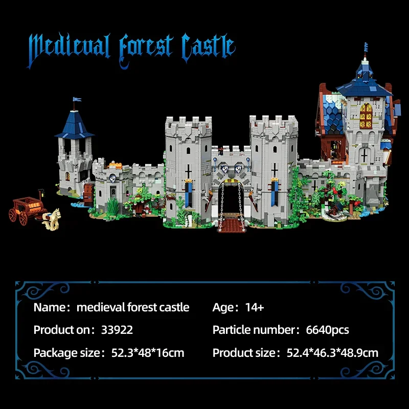 6640PCS Medieval Jungle Castle Building Blocks Forest Castle Model Bricks Desktop Decoration DIY Toys For Kids Holiday Gifts