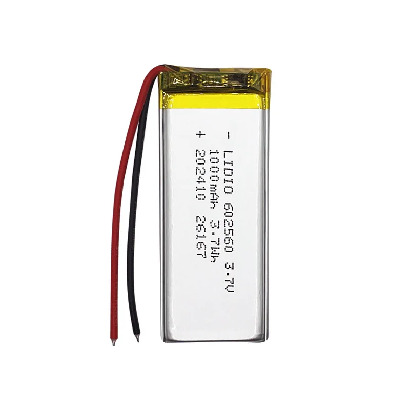 3.7V 1000mAh Lithium Polymer LiPo Rechargeable Battery 602560 For Mp3 DVD PAD Mobile Phone Bluetooth Speaker Recorder Massager