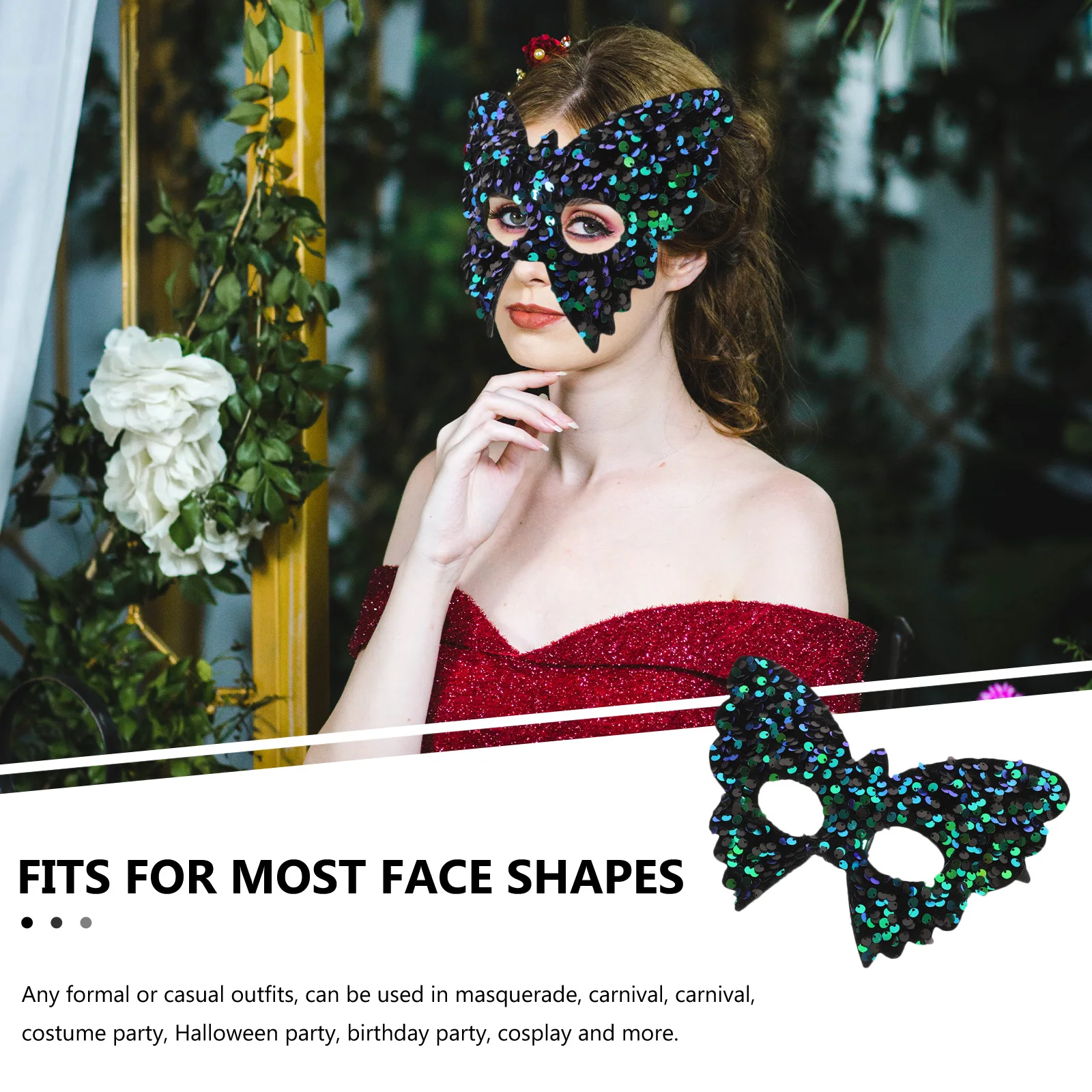 

Butterfly Sequin Masks Masquerade Women PVC Adjustable B Party Favor Prom Carnival Costumes Accessories Mask