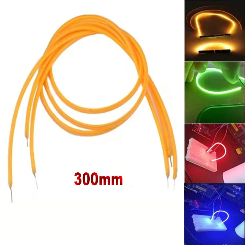 

3/5pc Diode Flexible Filament DC3V 130mm 300mm Warm Color 2200K Bulb LED Filament Diode Flexible Filament Lamp Beads Accessories