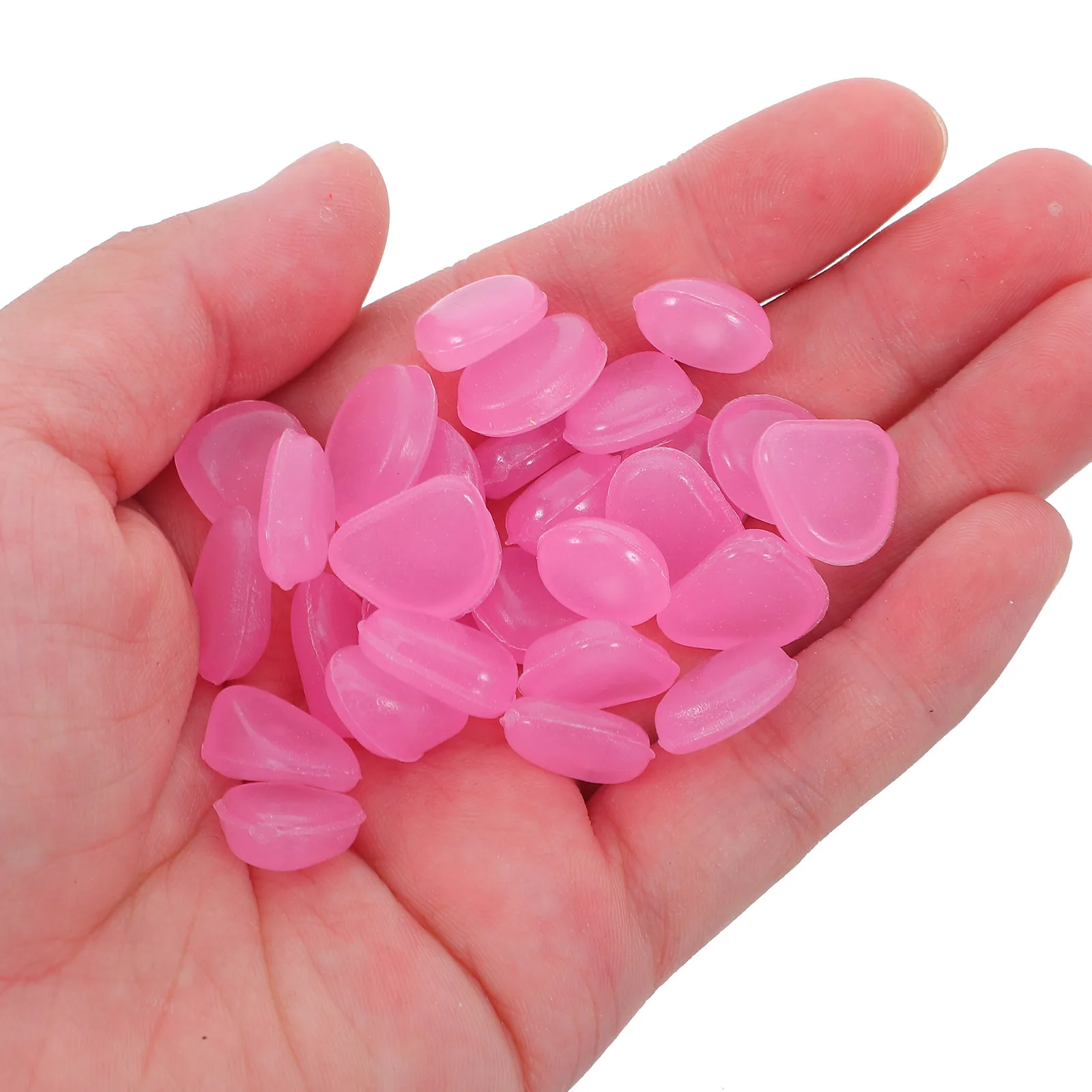 400Pcs Night Glow Stones Luminous Pebbles for Fish Tank Aquarium Garden Plant Decoration Violet Colored Rocks Glowing Pebbles