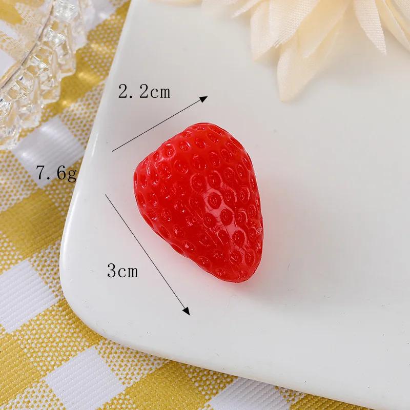 3D Simulation Obst Gefälschte Kirsche Erdbeere Harz Miniatur Kunst Cabochon Diy Dekorative Handwerk Scrapbooking 50 teil/los – Detail 11