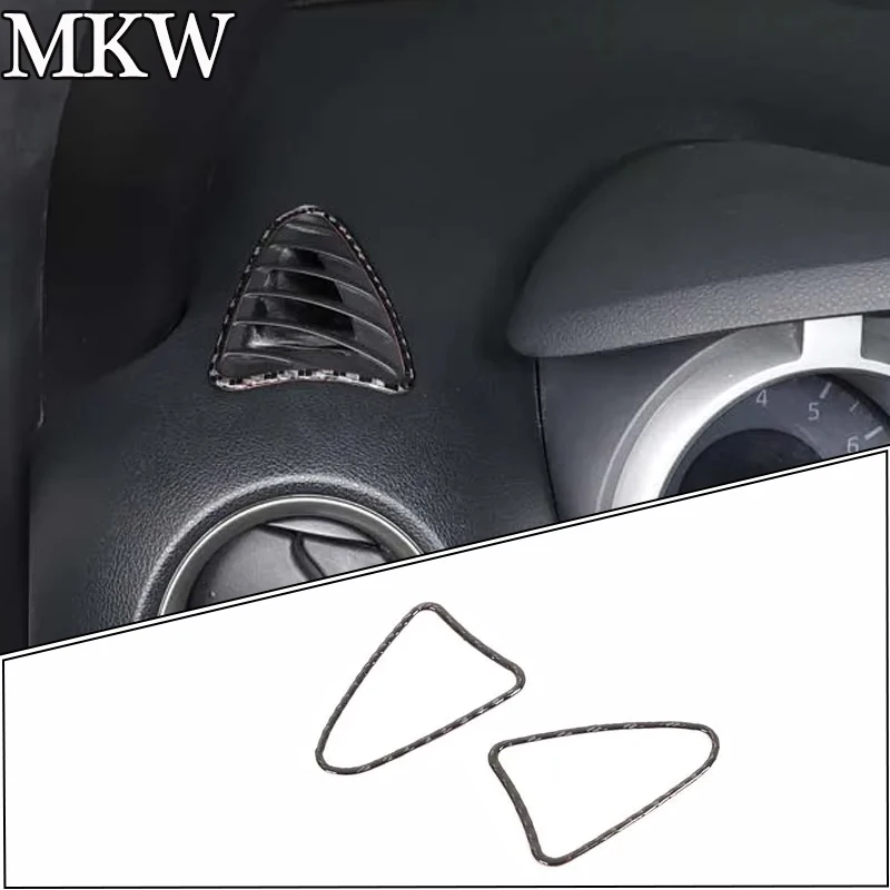 

For Nissan JUKE /Infiniti ESQ 2011-2019 Soft Carbon Fiber Car Dashboard Side Air Outlet Frame Trim Sticker Car Accessories