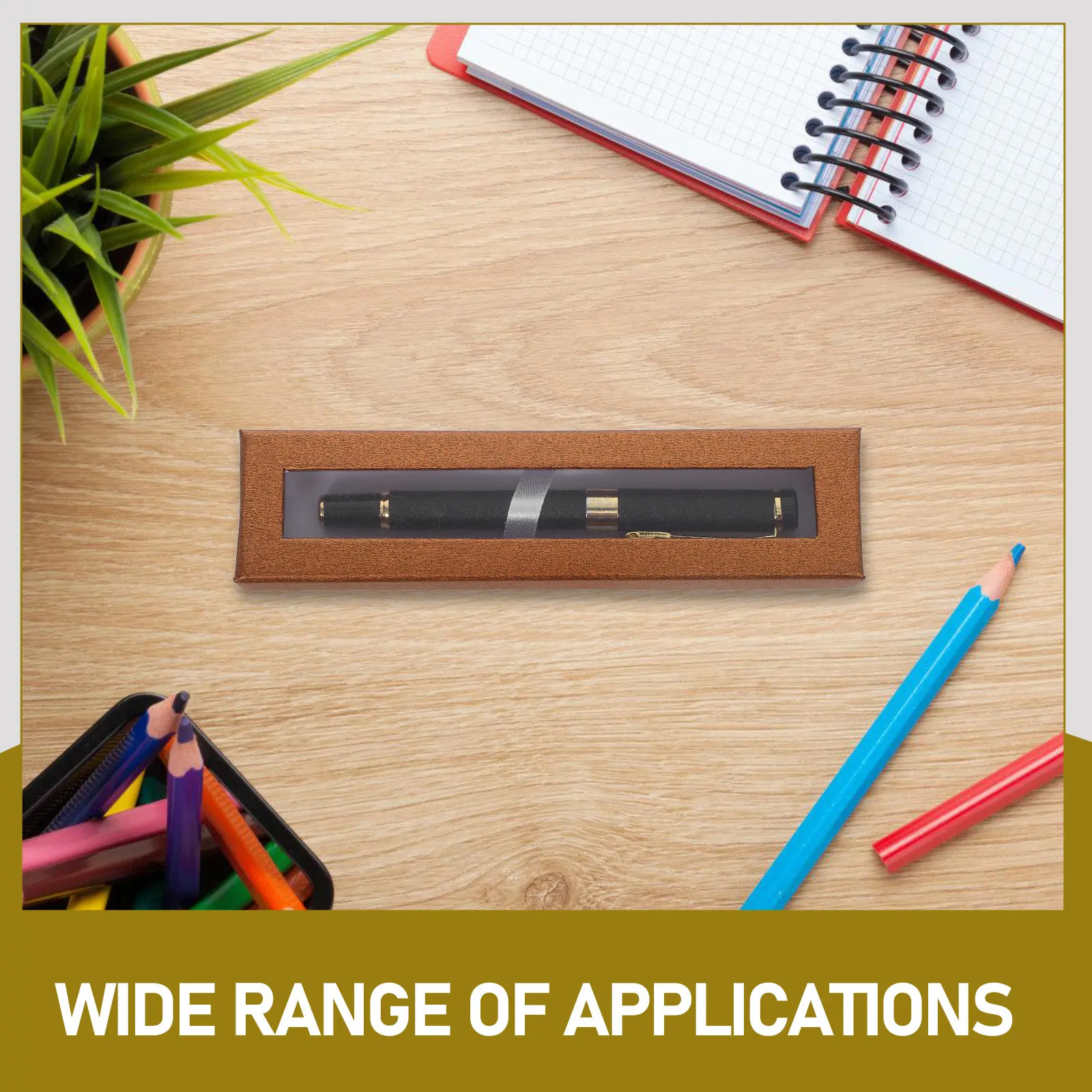 12Pcs Paper Pen Storage Case Transparent Window Pen Display Holder Organizer for Gift Business Birthday Souvenir Office Use