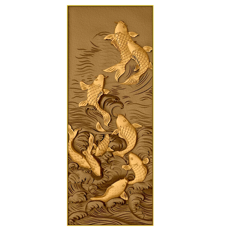 Yuentrance decorative paintings, new Chinese three-dimensional relief hanging paintings,  study paintings have good meaning